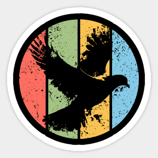 Peaceful Dove Grunge Pop Art – Vintage Retro Bird Silhouette Tee Sticker